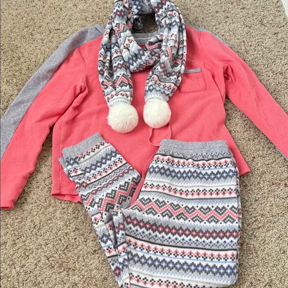 Cozy Pink and Gray Pajama Set